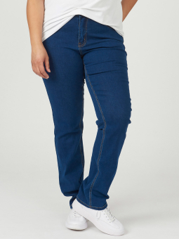 Adia MONACO - Mørkeblå strækbar jeans med høj talje