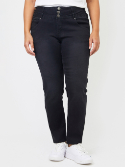 Adia ROME - Sorte skrækbar jeans med bred linning