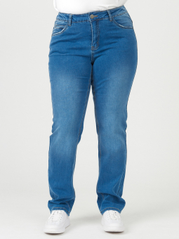 Adia MONACO - Lyse strækbar jeans med høj talje
